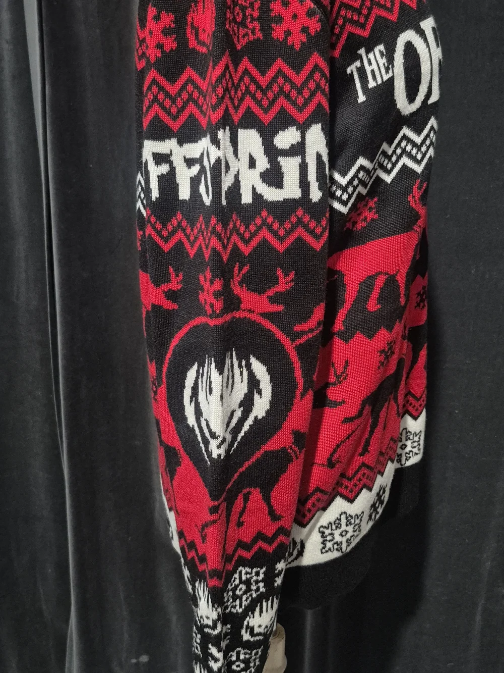Offspring Men's Red & Black Fair Isle Sweater